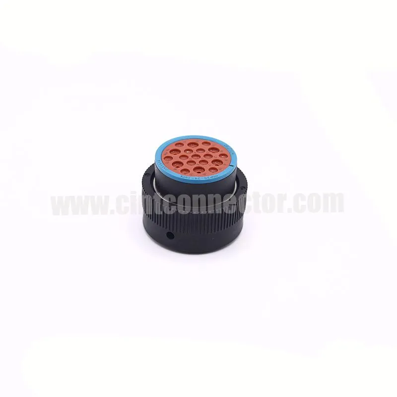 19 pin automotive housing for male Terminals, wire to panel sealable Deutsch HDP26-24-19PE receptacle threaded size HDP Series Waterproof circular Connector