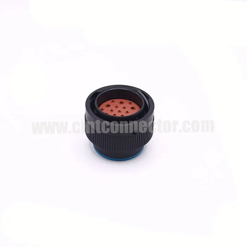 19 pin automotive housing for male Terminals, wire to panel sealable Deutsch HDP26-24-19PE receptacle threaded size HDP Series Waterproof circular Connector