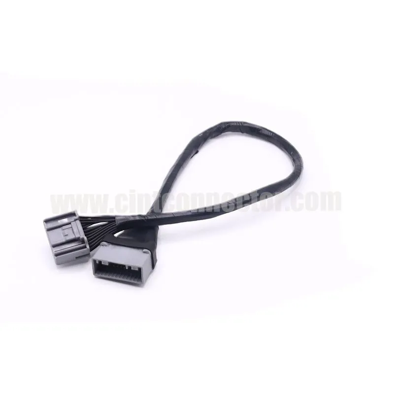 Wire harness with 24P TE auto connector 1612906-1 and PCB connector 1612904-2