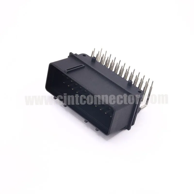 36 pos PCB mount header right angle, male automotive connectors used for lifting machine ECU TE 344108-1
