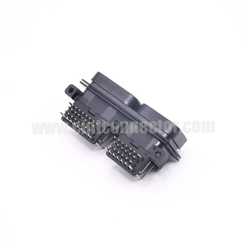 60 pin PCB mount header, Horizontal gold plating pin, AMP Superseal 1.0mm Series automobile connectors 6437288-3 1437288-3 mating to 4-143790-0 and 3-1437290-7