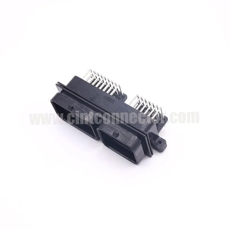 60 way PCB mount header, Right angle gold plating pin, AMP Tyco equivalent Superseal 1.0mm Series truck connectors 1473427-1 6473427-1
