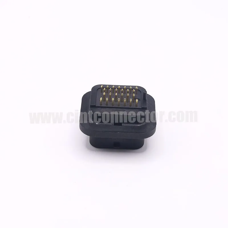 26 way PCB mount header, vertical gold pin, male automotive connectors 6473418-1 1473418-1