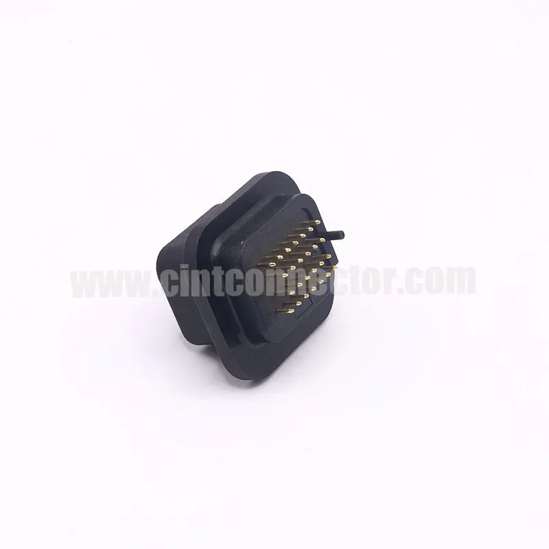 26 way PCB mount header, vertical gold pin, male automotive connectors 6473418-1 1473418-1