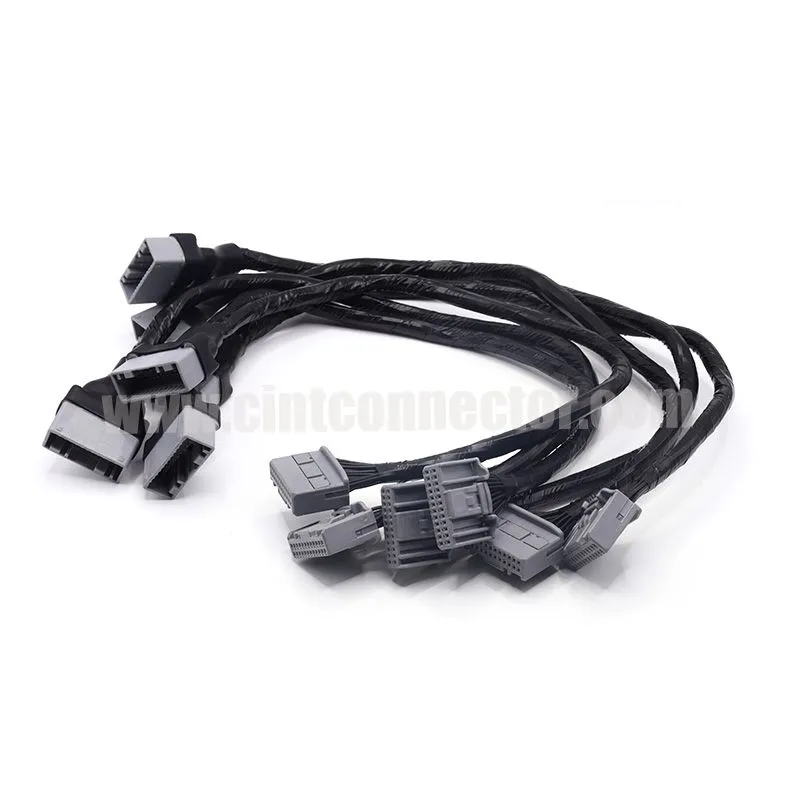 Wire harness with 24P TE auto connector 1612906-1 and PCB connector 1612904-2