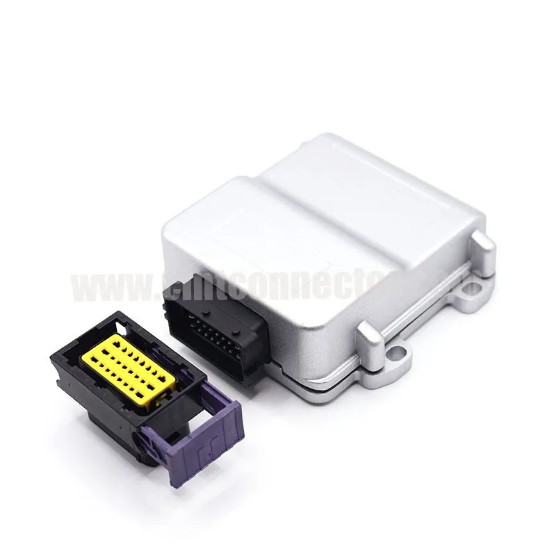 24 pin auto ECU PCM Aluminum enclosure suits for FCI PCB connector, used for AUDI A6 automotive Engine Control Unit 211PC249S0033 HCCPHPE24BKA90F